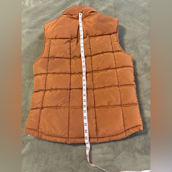 Goodfellow & Co Brown Puffer zip Vest Women’s S - Picture 7 of 7